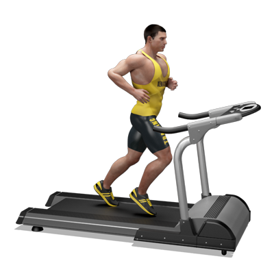 Esercizio cardio corsa tappeto quadricipiti App Allenamento
