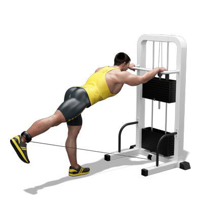 Esercizio Glutei slanci posteriori cavo basso App Allenamento